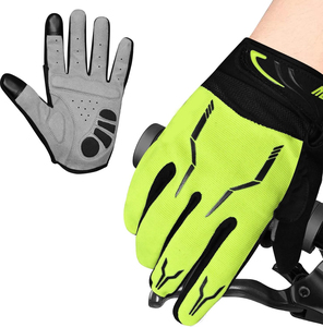 ถุงมือปั่นจักรยานสำหรับผู้ชายผู้หญิงแบบเต็มนิ้ว ถุงมือจักรยาน BMX จักรยานเสือภูเขา ถุงมือจักรยานแบบสัมผัสหน้าจอ ถุงมือกันลื่นแบบมีแผ่นรอง - Product Image 1