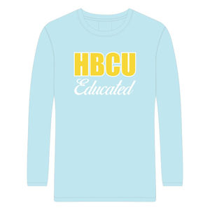 T-shirt à manches longues bleu ciel pour HBCU, broderie chenille, Sororité grecque Divine Nine, fierté universitaire, logo personnalisé - Product Image 2