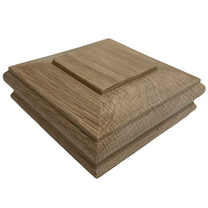 EFS NPC01 Solid Wood Stair Post Cap Traditional Design Durable Eco-Friendly Indoor Outdoor Staircase Newel Top 1 Year Warranty - Product Image 1