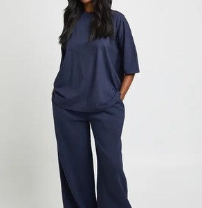 Conjunto Deportivo Ligero para Mujer, Top de Manga Larga con Cuello Redondo y Pantalones, Proveedor de Marca Privada, Chándal con Puños y Dobladillos Acanalados - Product Image 1