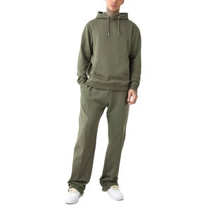 Survêtements slim pour hommes en molleton technique personnalisé avec pantalon de jogging noir – Survêtement molletonné technique pour l'hiver - Product Image 1