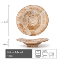 Assiettes à pâtes en porcelaine, assiettes irrégulières pour restaurant, vaisselle en céramique de qualité commerciale, passe au lave-vaisselle