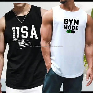 เสื้อกล้ามทรง Y สำหรับผู้ชาย ผ้าฝ้าย 100% เสื้อกล้ามสำหรับเพาะกาย แฟชั่น Y3K แบรนด์ใหม่ เสื้อผ้าคุณภาพสูง ขายส่งยกกระสอบ - Product Image 1