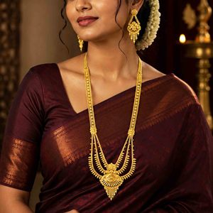 Wholesale Dubai Style 14K18K24K Micron Gold Filled Rani Haar Bridal Jewelry Set Traditional Design Jewelry Set Fashion <b>Necklaces</b> - Product Image 2