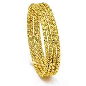 Wholesale 14K18K24K Gold Plated Turkish Twist <b>Bangles</b> <b>Set</b> 4 Pcs Brass Custom <b>Bangles</b> Fashion <b>Bangles</b> South Asian Bridal <b>Bangles</b> - Product Image 2