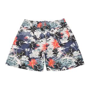 Shorts de bain décontractés pour hommes, légers, en nylon, couleur unie, taille élastique avec cordon de serrage, séchage rapide, respirants, longueur genou - Product Image 1