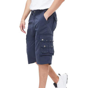 Pantalones cortos cargo de algodón para hombre, personalizados al por mayor, con cinturón, holgados y finos, informales, 100% algodón, talla grande para hombre - Product Image 2