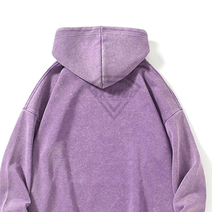 Sweat à capuche épais 100% coton mélangé, délavé à l'acide, effet vieilli, imprimé design personnalisé, 2026, Nouvelle tendance, OEM, Vente en gros - Product Image 3