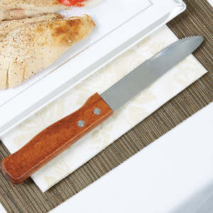 Couteau à steak de chasse classique de haute qualité 2026 HTTC STORE, qualité industrielle, écologique, personnalisable, en acier inoxydable Damas, OEM - Product Image 3