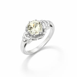 Bague Minimaliste de Créateur Ishime Jewels en Argent Sterling 925 avec Aigue-marine Jaune Taille Coussin Sertie à Griffes, Inspirée de l'Art Indien, Dorée - Product Image 6