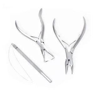 Pince à extensions capillaires en acier inoxydable la plus vendue, outil de pose de micro-anneaux, prix de gros, modèle BEST ELECTRO SURGICAL - Product Image 3