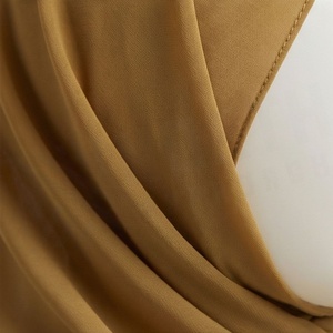 Women Solid Color Polyester Hijab Chiffon Fabric Breathable Daily Wear Islamic Scarf Shawl - Product Image 4