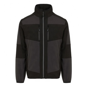 Vêtements de sport d'extérieur, design de logo personnalisé et couleur contrastée, veste softshell imperméable à col montant zippé pour hommes - Product Image 1
