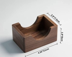 custom Natural Wood Coaster Set of 4with Holder-Modern Wooden Tea Coffee <b>Cup</b> <b>Mats</b> 10mm Thick for Home Office Decor - Product Image 2