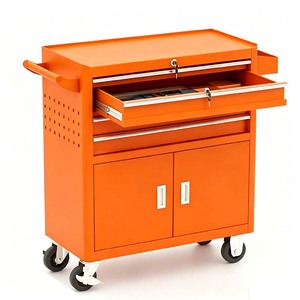Portable Mobile Beauty <b>Trolley</b> Heavy-Duty Hardware Auto Repair Drawer-Type <b>Tool</b> Cart Industrial 3-Drawer Padlockable Cabinet - Product Image 1