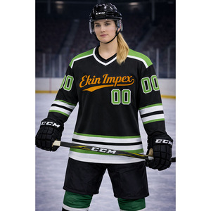 Ekin Impex, best-seller, maillot de hockey sur glace pour homme adulte de haute qualité avec broderie 3D, impression HD, matière 100% polyester - Product Image 4