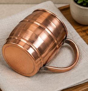 <b>Copper</b> <b>Mug</b> With Handle Vintage Style Eco-Friendly Drinkware For Dining this curved cup merges rustic charm with classic barware - Product Image 6