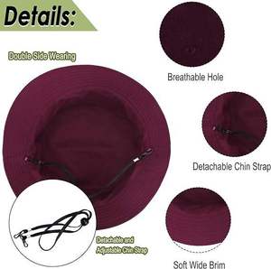Sombrero de Pescador Ligero de Poliéster Unisex, Gorra de Verano para el Sol, Color Sólido, Bordado para Playa y Aire Libre, para Adultos - Product Image 2