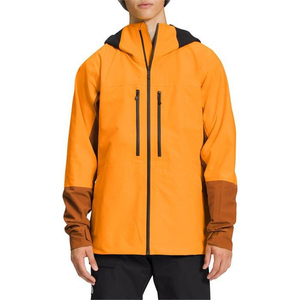 Men's <b>Orange</b> Hooded Puffer <b>Jacket</b> Private Label Snow <b>Jacket</b> Waterproof Custom <b>Ski</b> Snowboard Winter Outdoor Clothing - Product Image 1