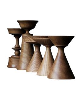 Portavelas de madera natural para decoración del hogar, candelabros de mesa para fiestas de bodas, candelabro perfumado, tarro de vidrio - Product Image 3