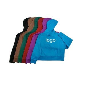 เสื้อฮู้ดครอปท็อปสตรีทแวร์พิมพ์ลายโลโก้คุณภาพสูงสไตล์ฮิปฮอปสำหรับผู้หญิง - Product Image 1