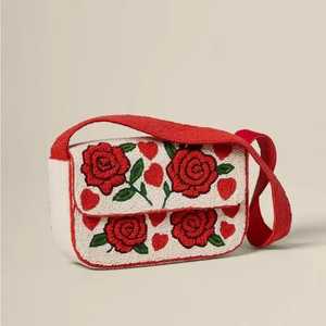 Women's Fashion Embroidered Shoulder Bag with Decorative Artwork and Contemporary Designer Finish - Product Image 3