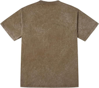 T-shirts pour hommes en coton 100% de 350 GSM, col épais côtelé de haute qualité, col montant, design surdimensionné, logo personnalisé