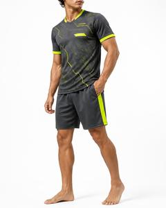 Conjunto de Camiseta de Fútbol para Hombre, Cuello en V, Manga Corta, Color Sólido, Impresión por Sublimación, Absorbe la Humedad, Transpirable, Poliéster, Ajuste Atlético - Product Image 1
