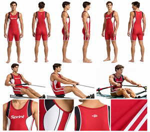 Rowing Team Uniforms Custom Printed Unisuits Durable Lightweight Fabric for Professional <b>Rowers</b> - Product Image 6