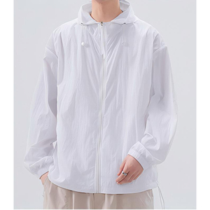 Custom Design Nylon Men's Windbreaker <b>Jacket</b> <b>Zip</b>-<b>up</b> Waterproof Windproof Stand Collar for Casual Outdoor Activities Canvas - Product Image 1