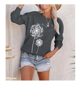 Sudadera de Algodón para Mujer, de Manga Larga, con Estampado en el Hombro, Cómoda, Informal, de Lujo, Personalizada, para Invierno - Product Image 2