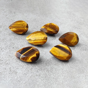 Natural <b>Tiger</b> <b>Eye</b> Faceted Cut Pear Shape Calibrated AAA+ Gemstone Loose Stone - Product Image 3
