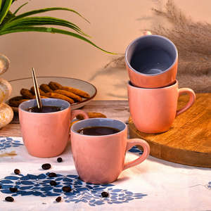 Classic Double Toned Ceramic Tea <b>Cup</b> <b>Set</b> of 4 - Product Image 3