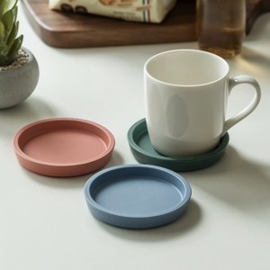 Korean <b>Silicone</b> Multi-Purpose Cup Coaster <b>Heat</b> <b>Resistant</b> Non-Slip Round Mug <b>Mat</b> for Tea Coffee - Product Image 1