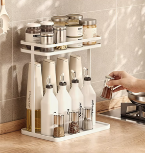 Étagère à épices de cuisine à 3 niveaux, en métal, pour comptoir, support pour bouteilles d'épices, organisateur de cuisine - Product Image 4