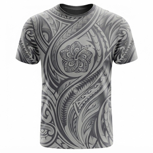 Camiseta de Manga Corta para Hombre, Cuello Redondo, Corte Regular, Diseño Tribal, Patrón Sólido, Secado Rápido, Alta Calidad, Precio al por Mayor - Product Image 3