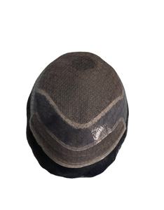 Taz Hair BD Peluca de Cabello Humano con Encaje Frontal para Hombres, Cabello Remy Indio, Ondas de Agua, con Parches Centrales - Product Image 3