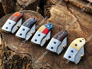 Cuchillo Plegable de Bolsillo para Camping, Miniatura, de Acero de Damasco, Personalizable, con Hoja de 2 Pulgadas, Afilada como una Navaja, Venta al Por Mayor, Compatible con OEM/ODM - Product Image 6