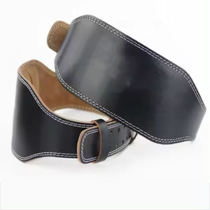 Genuine Leather Gym Training <b>Belt</b> with Steel Buckle Durable Weightlifting Waist Support for Professional Bodybuilding - Product Image 1