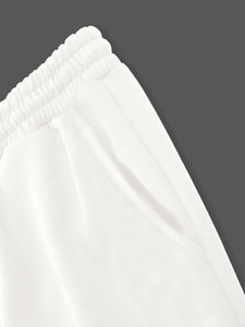 Pantalones de chándal anchos y holgados de algodón French Terry pesado con rayas en el bajo, cintura alta y efecto desgastado, estilo streetwear personalizado para hombre. - Product Image 4