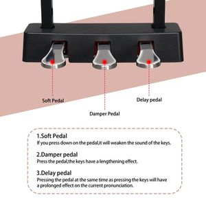 GDP 105 Digital Piano 88 Keys Standard Full <b>Weighted</b> Keyboard Furniture <b>Stand</b> with Triple Pedals Headphone Power Adapter - Product Image 5