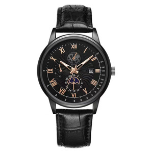Reloj de Pulsera para Hombre, Elegante y Exquisito, de Lujo, con Correa de Cuero Vacuno, Deportivo, Casual, Mecánico Automático - Product Image 3