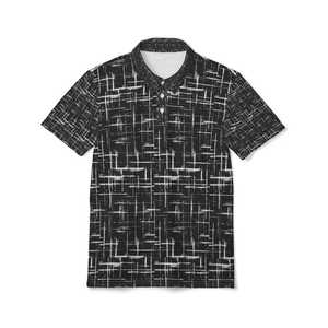 Chemise Homme Anti-Plis à Manches Courtes en Coton Tricoté Imprimé – Tendance Estivale Décontractée Style Urbain - Product Image 4