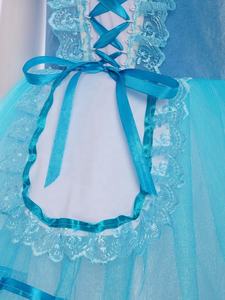 ชุดบัลเลต์เด็กผู้หญิง 3-14 ปี แขนพอง กระโปรงบัลเลต์กำมะหยี่แบบหลายชั้น ชุดแสดงบนเวที ชุดแข่งขันเต้นลาติน - Product Image 5