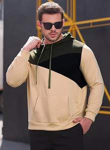 เสื้อฮู้ดผู้ชายผ้าโพลีเอสเตอร์ผสมคอตตอนแบบสวมหัว ปรับแต่งได้ มีกระเป๋า ผ้าฟลีซหนานุ่ม สีพื้น สำหรับฤดูหนาว สไตล์ลำลอง สตรีทแวร์ - Product Image 2