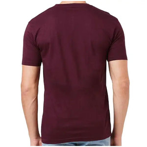 T-shirts pour hommes en coton, coupe ajustée, manches courtes, respirants, 100% coton, couleur marron - Product Image 4