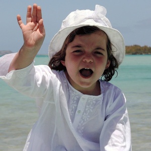 Beautiful Hippie Chic White 100% Fine Cotton Summer Long Sleeves & Loose Fitting Kaftan Or Top Having Amazing Flower Embroidery - Product Image 3