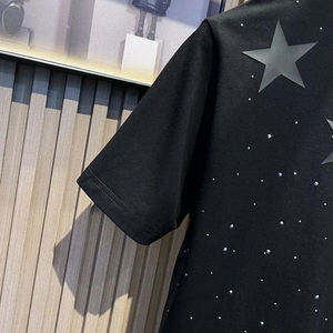 Camiseta de Hombre OEM con Pedrería, Camiseta de Lujo con Cristales, Ropa Urbana, 100% Algodón, Fabricante de Moda Casual - Product Image 2