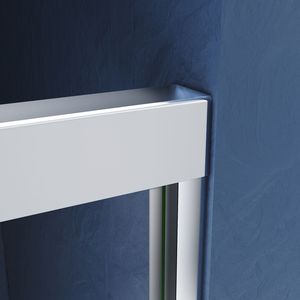 Porta Doccia in Vetro Temperato Trasparente Certificato Spesso 56-60 Pollici L X 72 Pollici Porta Doccia Scorrevole Semi-Frameless Regolabile in Altezza - Product Image 5