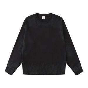 Sudadera Negra para Hombre, Oversize, de Algodón French Terry, con Estampado y Bolsillo, Estilo Casual para Otoño - Product Image 1
